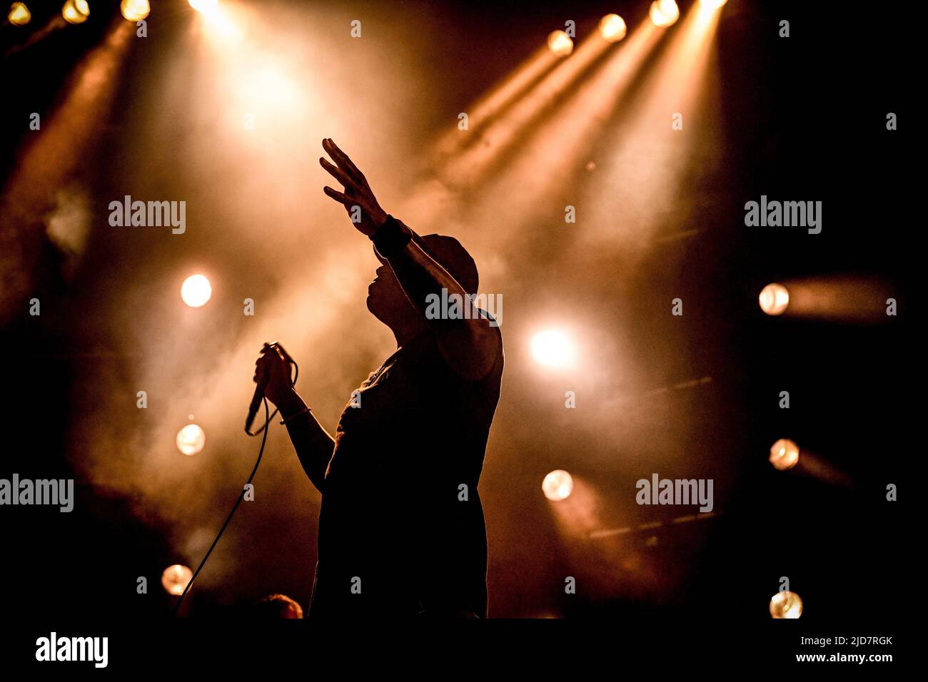 Clisson, Frankreich. 18.. Juni 2022. Sepultura tritt am 2. Tag des Hellfest Open Air Festivals in Clisson, Frankreich, am 18. Juni 2022 auf der Bühne auf. Foto von Julien Reynaud/APS-Medias/ABACAPRESS.COM Quelle: Abaca Press/Alamy Live News Stockfoto