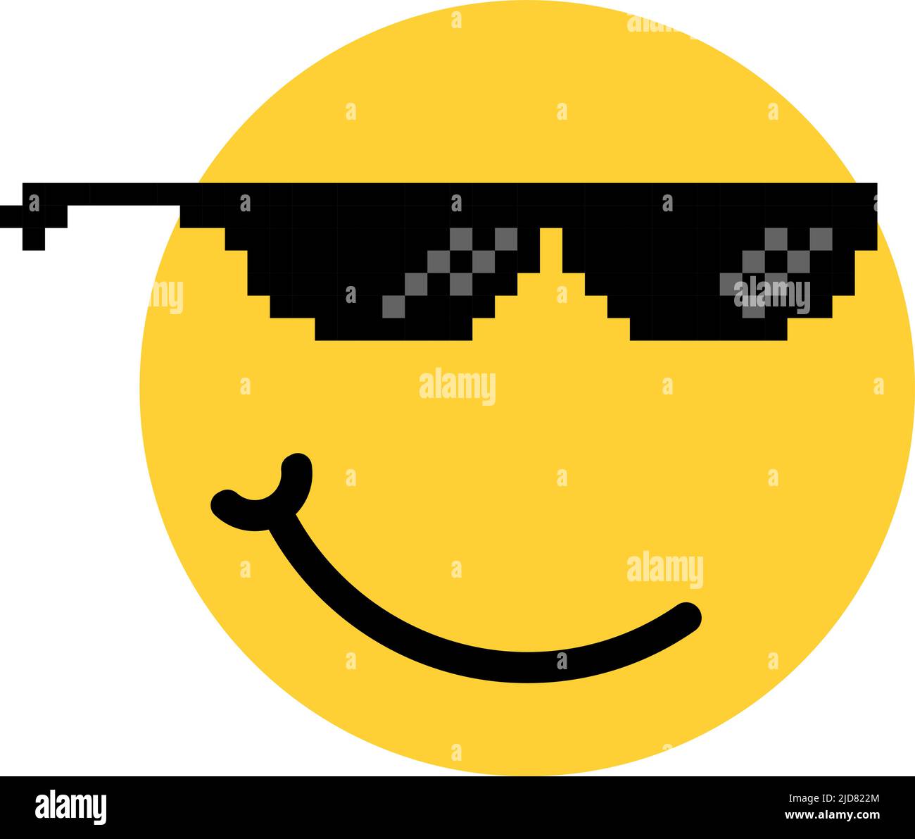 Emoji wie ein Boss mit Grinsen Stock Vektor