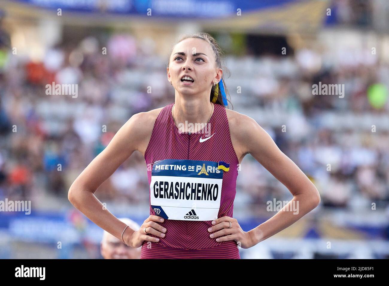 Iryna GERASHCHENKO (UKR) während der Wanda Diamond League 2022, Meeting de Paris am 18. Juni 2022 im Charlety-Stadion in Paris, Frankreich - Foto Ann-Dee Lamour / CDP MEDIA / DPPI Stockfoto