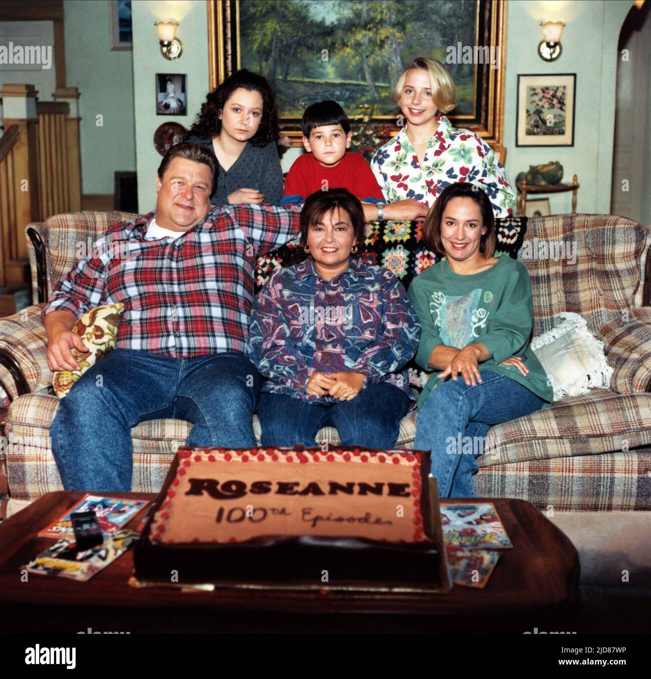 GILBERT, FISHMAN, GORANSON, GOODMAN, ROSEANNE, METCALF, ROSEANNE, 1988, Stockfoto