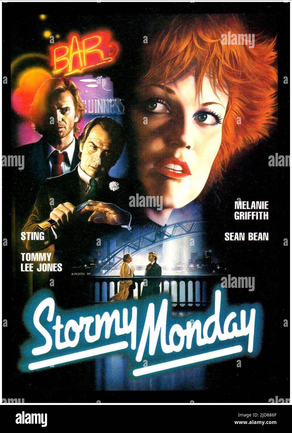 STING,JONES,POSTER, STORMY MONDAY, 1988, Stockfoto