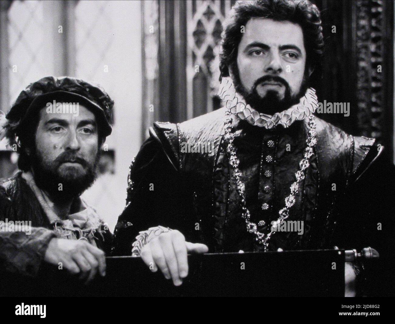 ROBINSON, ATKINSON, BLACK-ADDER II, 1986, Stockfoto