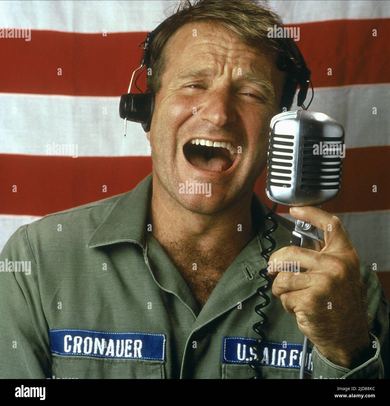 ROBIN WILLIAMS, GUTEN MORGEN VIETNAM, 1987, Stockfoto