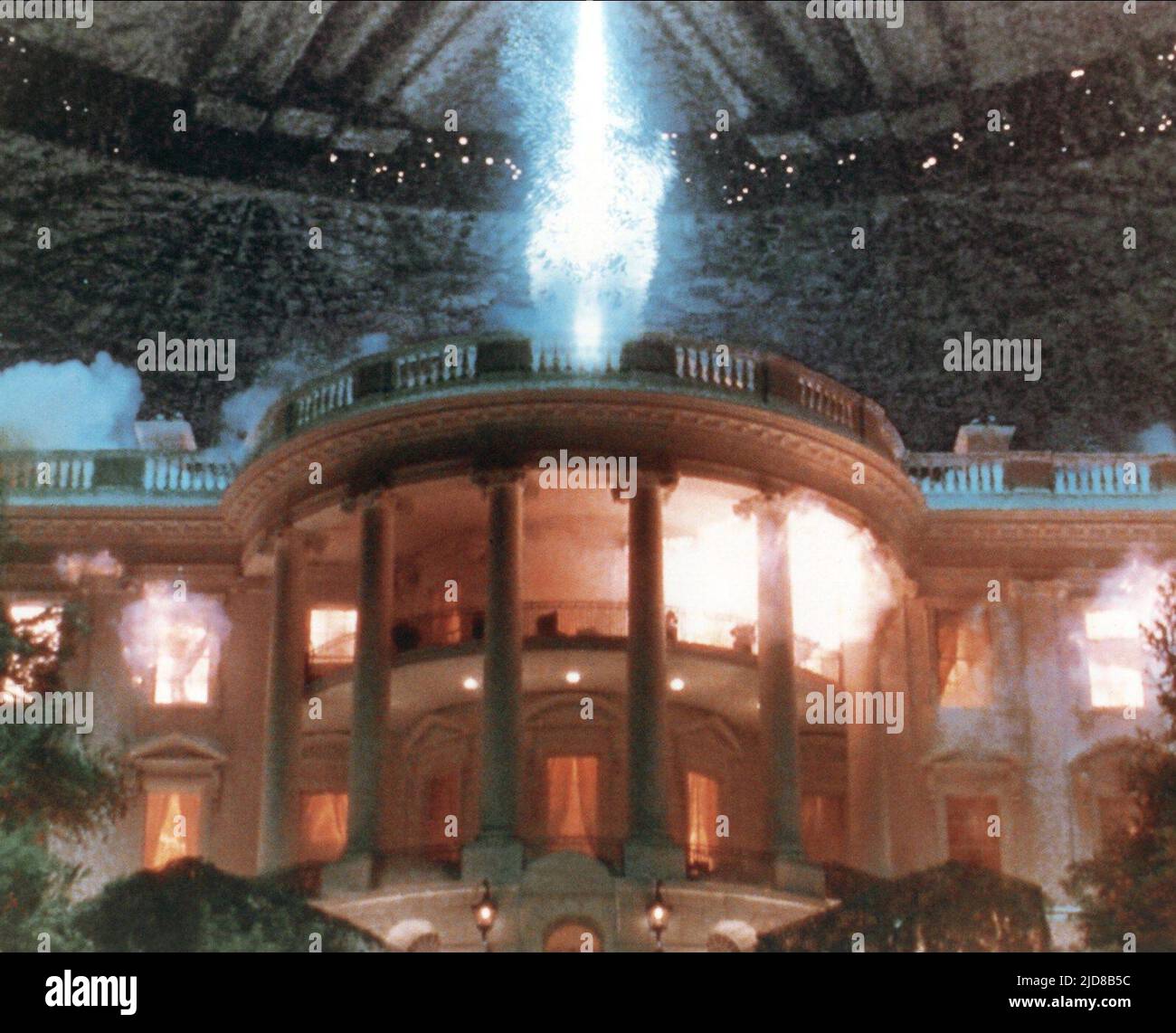 Raumschiff zerstört Whitehouse, Independence Day, 1996 Stockfoto