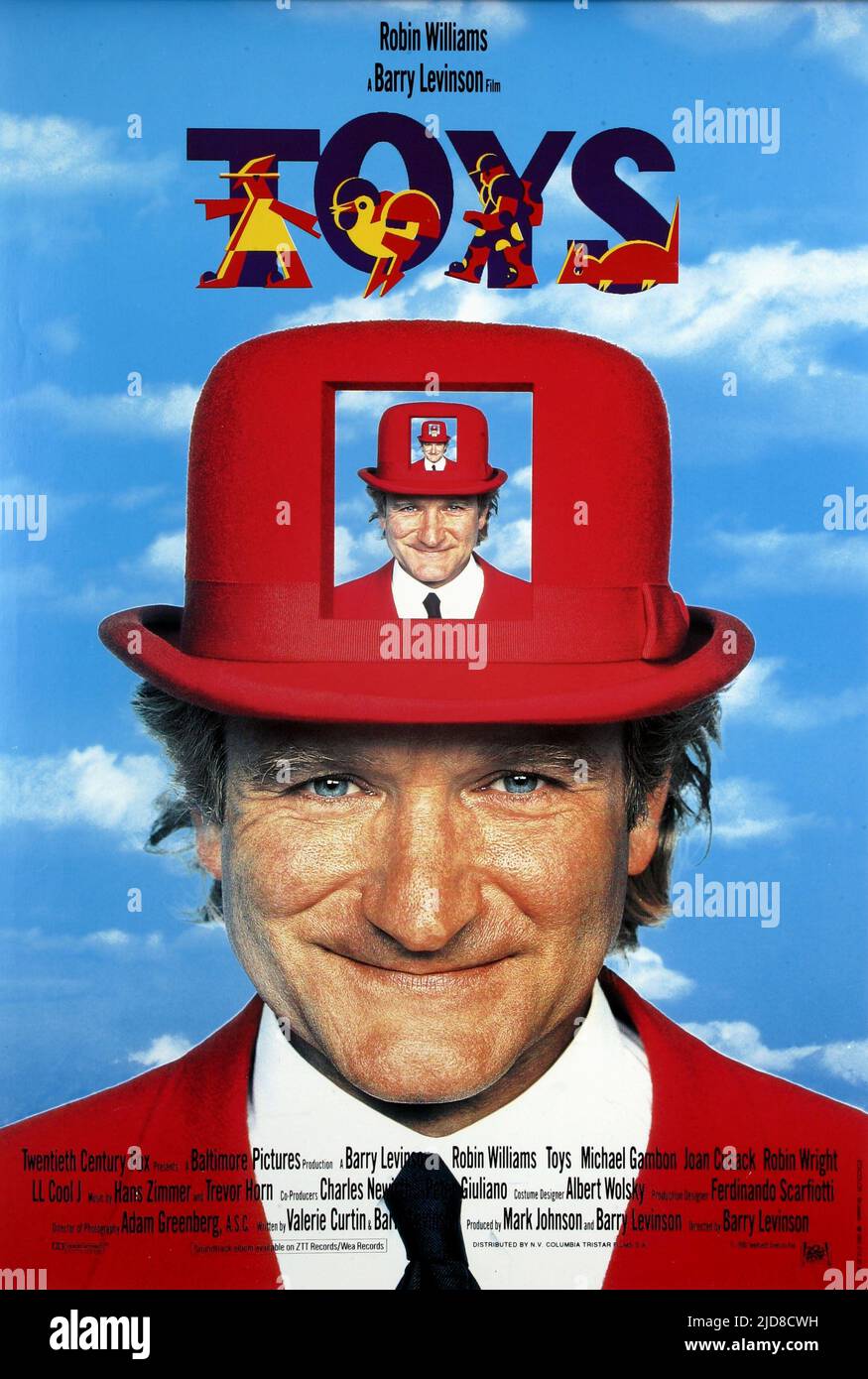 ROBIN WILLIAMS POSTER, SPIELZEUG, 1992 Stockfoto