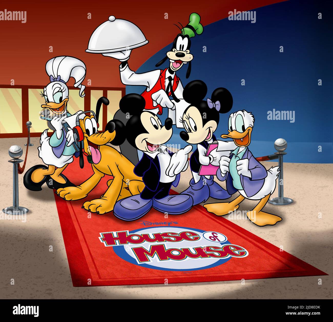 ENTE, PLUTO, MAUS, GOOFY, MAUS, ENTE, MAUSHAUS, 2001, Stockfoto