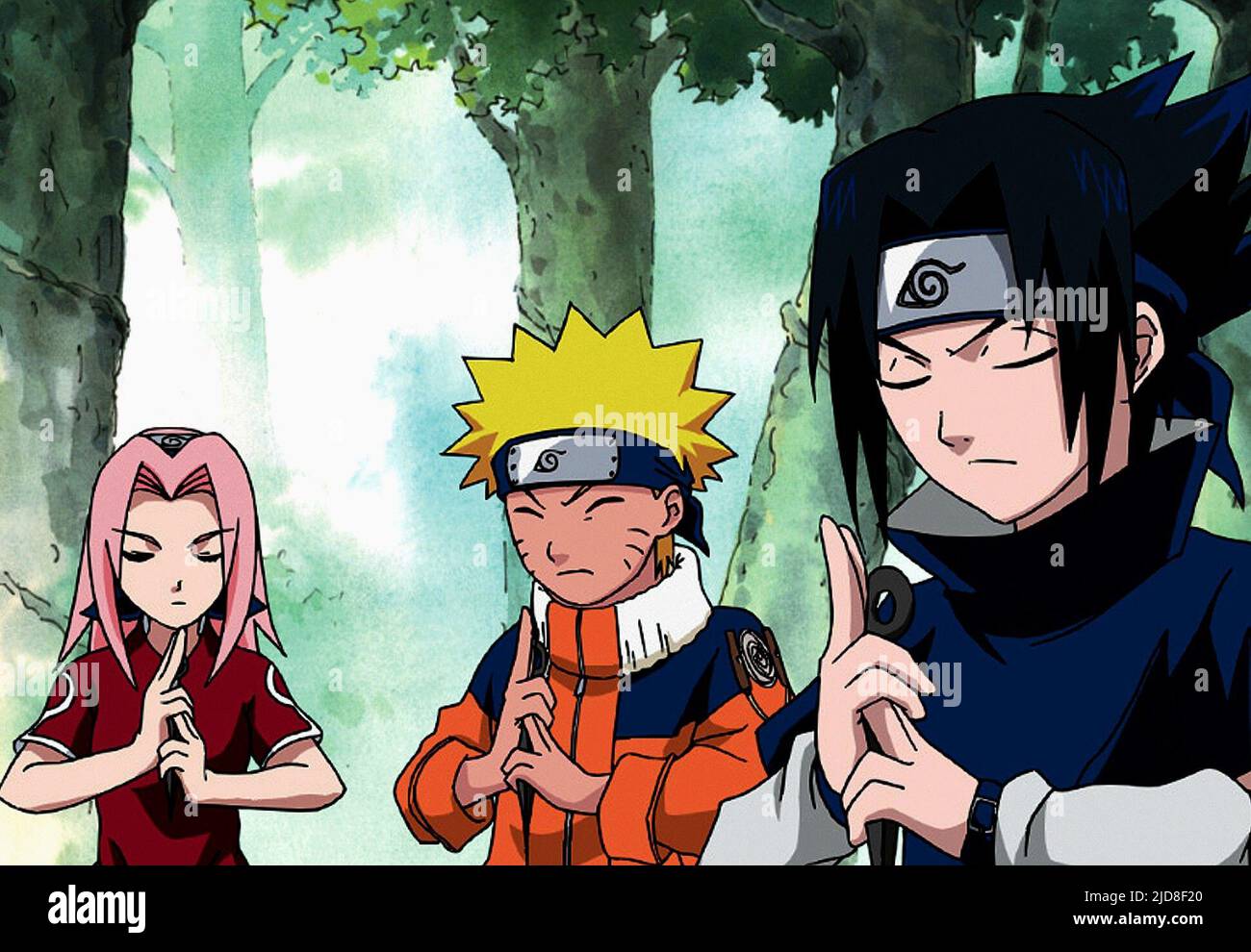 SAKURA,NARUTO,SASUKE, NARUTO, 2002, Stockfoto