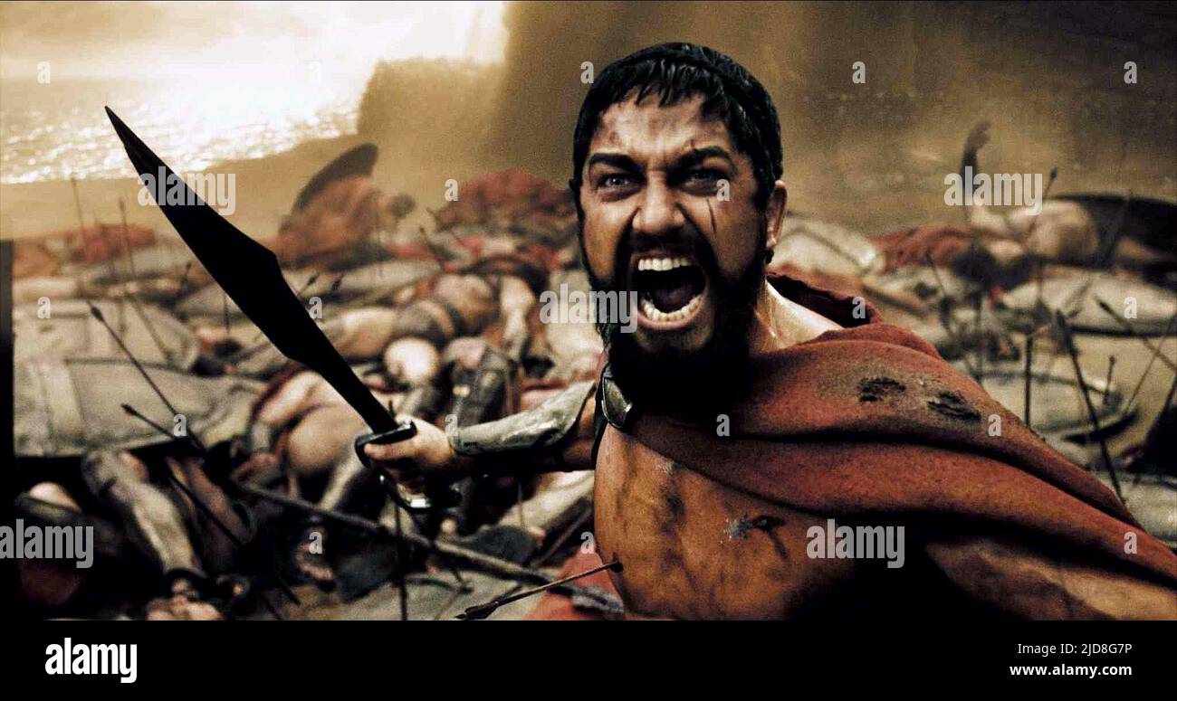 GERARD BUTLER, 300, 2006, Stockfoto