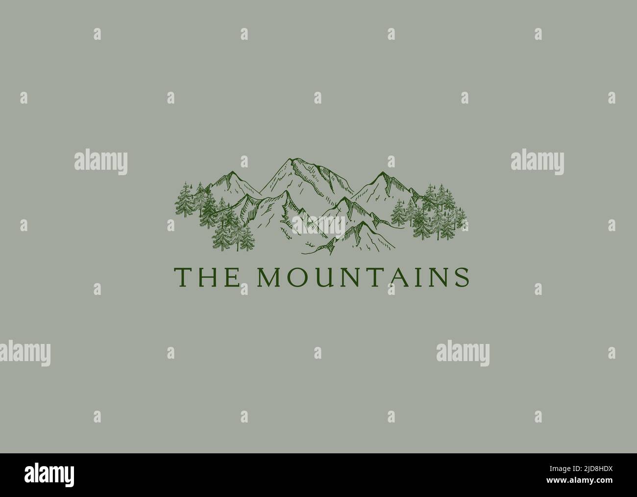 Das Design-Konzept Des Mountain Adventure Logos Stock Vektor
