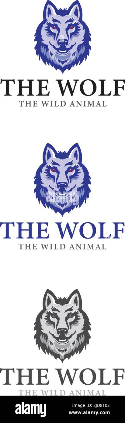 Die Wolf Head Logo Design-Vorlage Stock Vektor