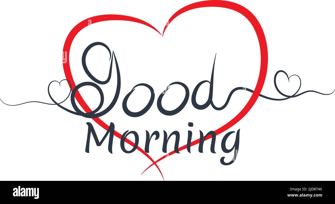 Love Good Morning Logo Design-Vorlage Stock Vektor