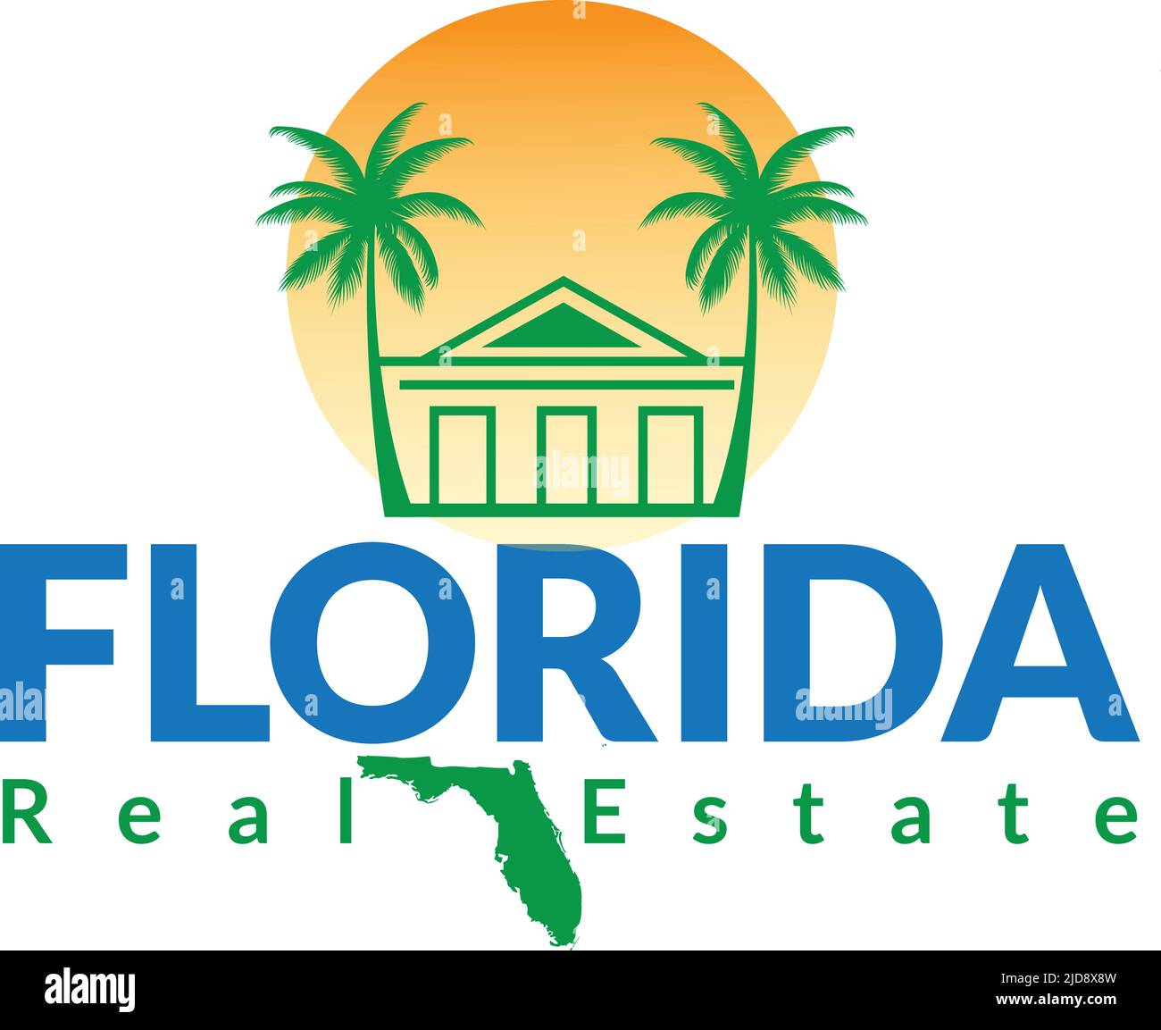 Design-Vorlage Für Das Logo Von Florida Stock Vektor