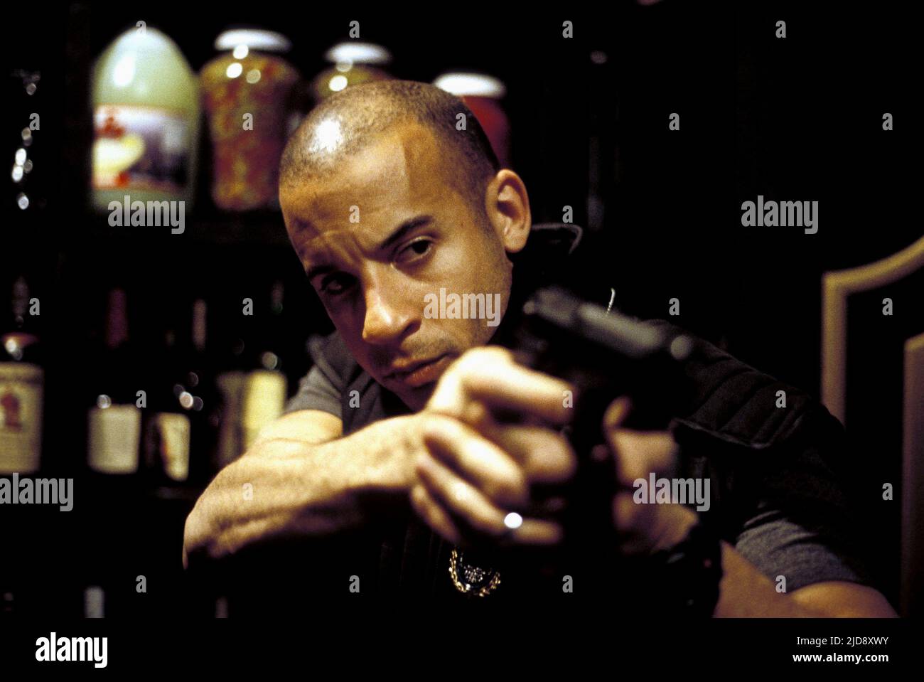 VIN DIESEL, EIN MANN AUSEINANDER, 2003, Stockfoto