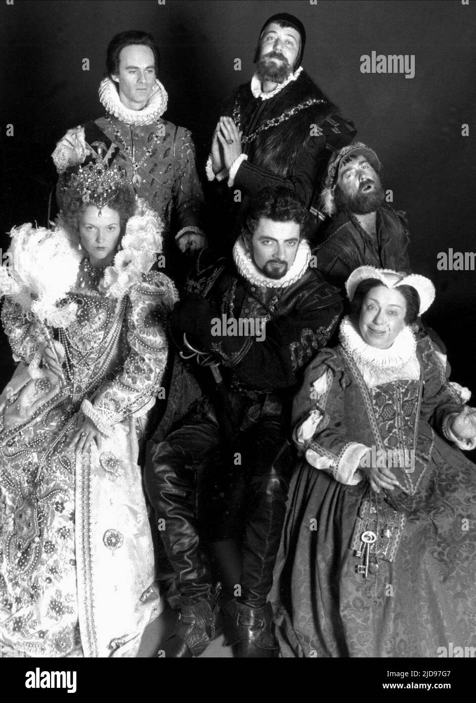 MCINNERNY, BRJ, RICHARDSON, ATKINSON, ROBINSON, BYRNE, BLACK-ADDER II, 1986, Stockfoto