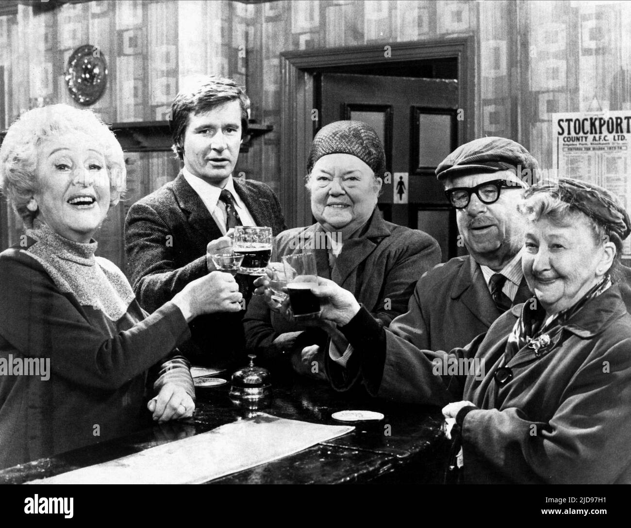 SPEED,ROACHE,CARSON,HOWARTH,BRYANT, CORONATION STREET, 1986, Stockfoto