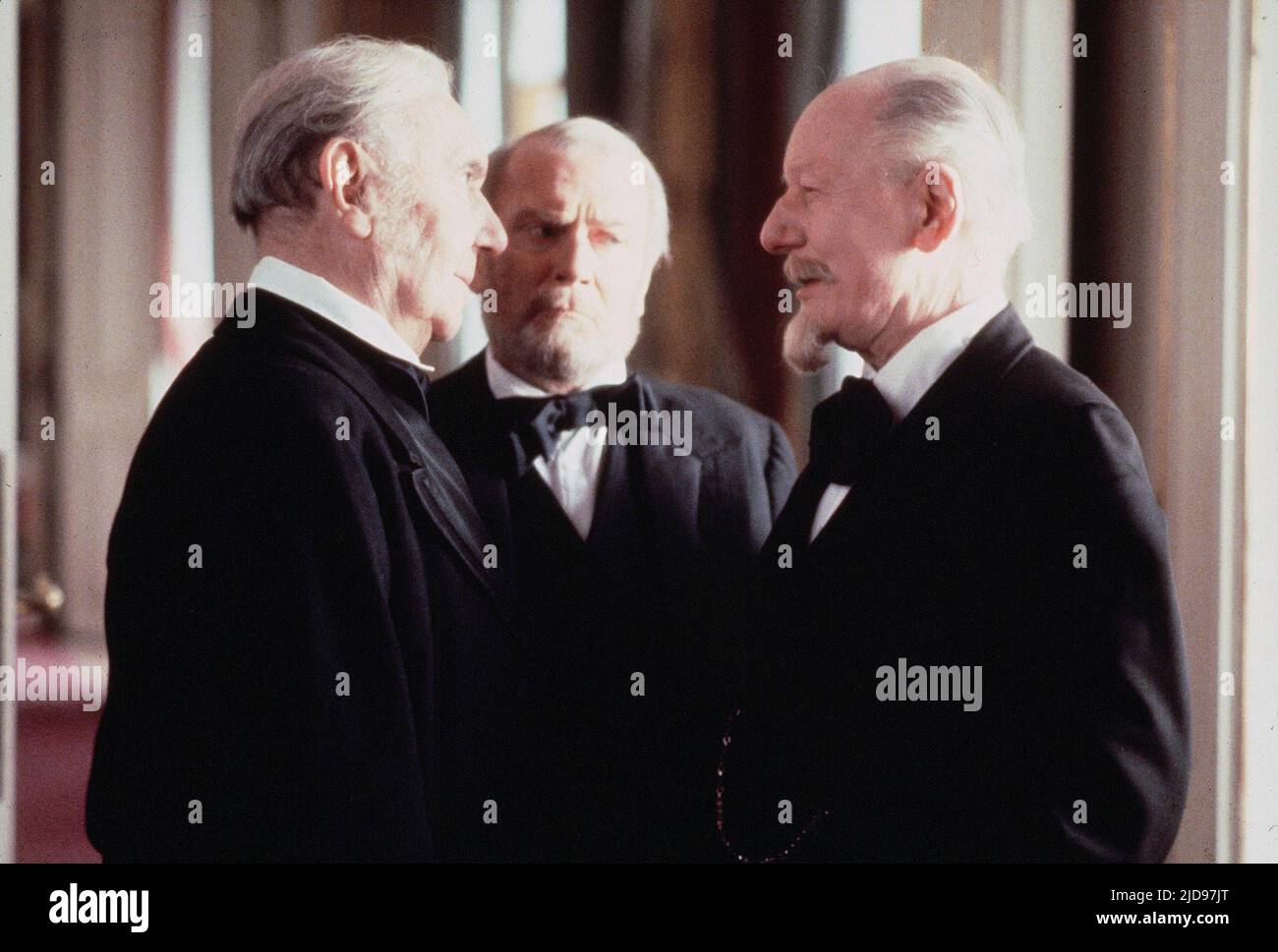 RICHARDSON, OLIVIER, GIELGUD, WAGNER, 1983, Stockfoto