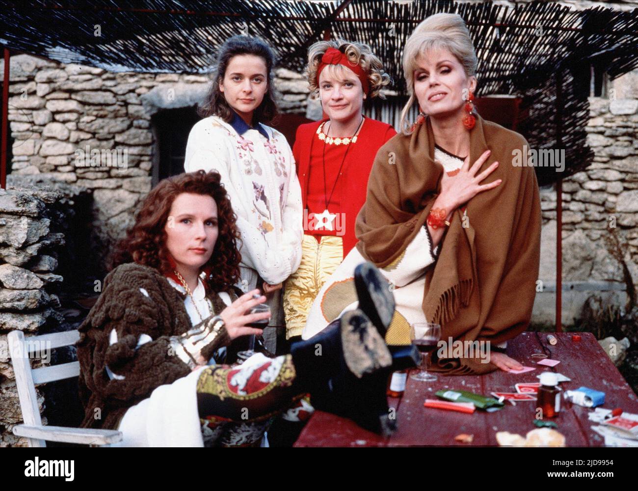 SAUNDERS, SAWALHA, HORROCKS, LUMLEY, ABSOLUT FABELHAFT: SAISON 3, 1995, Stockfoto