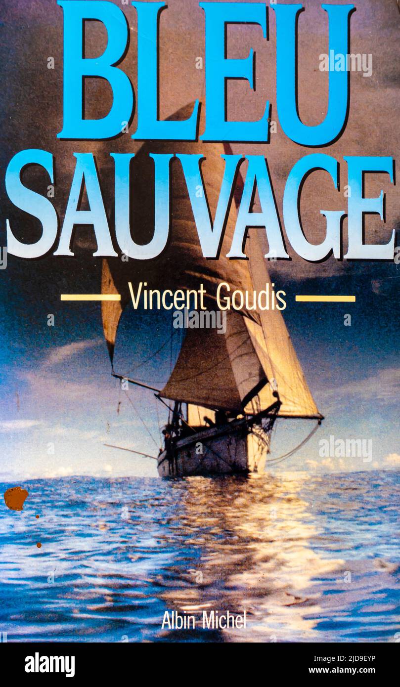 Bleu sauvage Paperback – französische Ausgabe 1991 von VINCENT GOUDIS Stockfoto