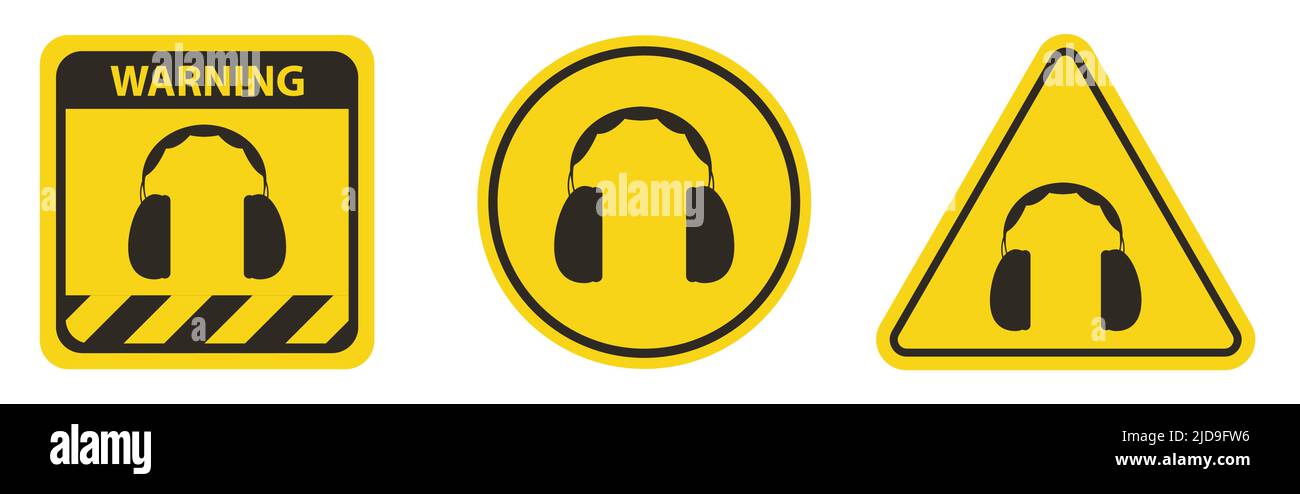 Kein Gehörschutz erforderlich, nehmen Sie die Kopfhörer heraus Stock Vektor