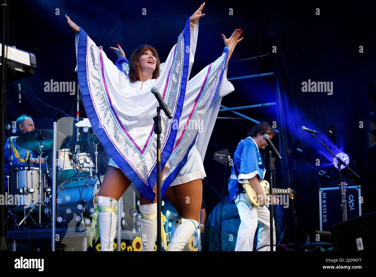 Bjorn Again (Abba Tribute) beim Fantasia Festival, Promenade Park, Maldon, Essex © Clarissa Debenham / Alamy Stockfoto
