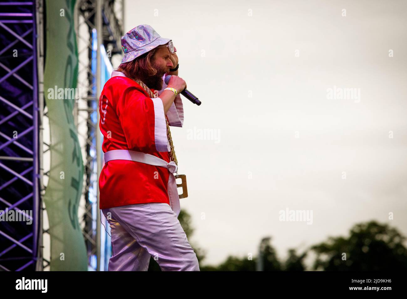Bjorn Again (Abba Tribute) beim Fantasia Festival, Promenade Park, Maldon, Essex © Clarissa Debenham / Alamy Stockfoto