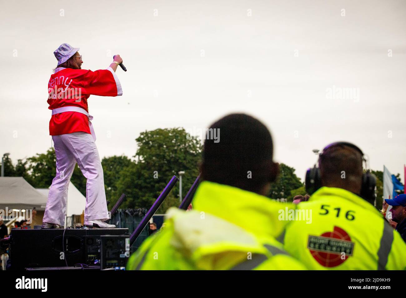 Bjorn Again (Abba Tribute) beim Fantasia Festival, Promenade Park, Maldon, Essex © Clarissa Debenham / Alamy Stockfoto