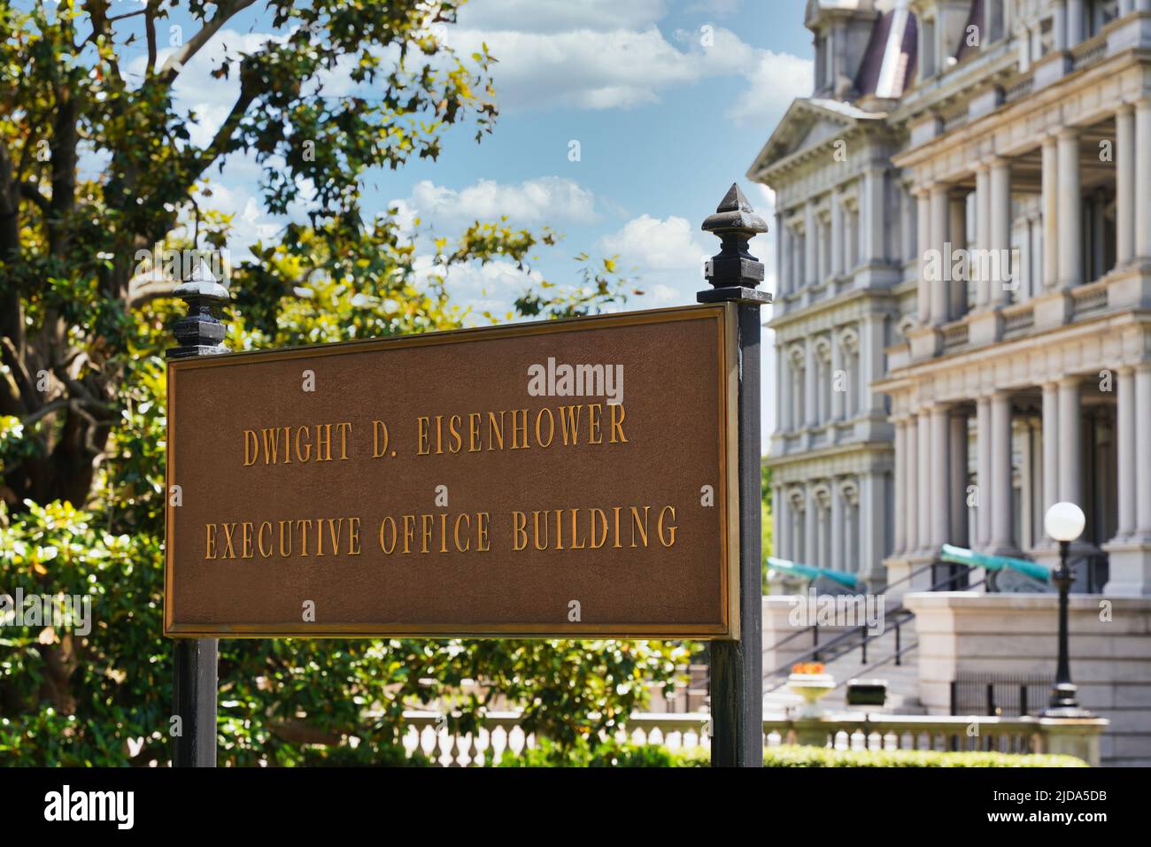 Eisenhower Executive Office Building in Washington, D.C., USA. Das State, war and Navy Building ist ein Gebäude der US-Regierung in der Hauptstadt. Stockfoto