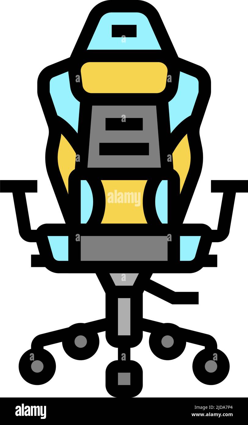 Gaming Stuhl Farbe Symbol Vektor Illustration Stock Vektor