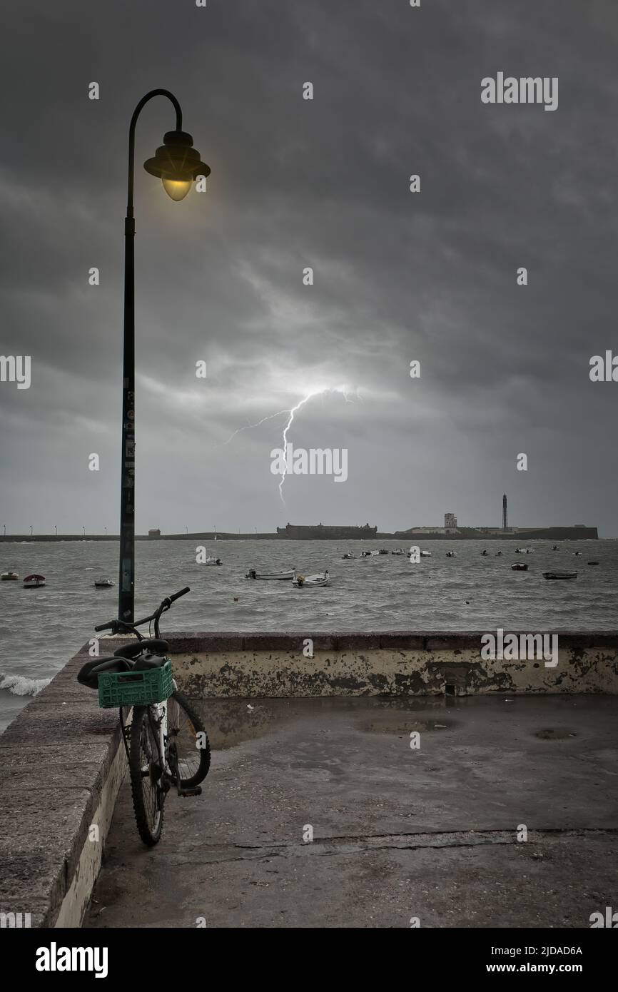 Stürmischer Tag in Cisz, Andalusien, Spanien Stockfoto