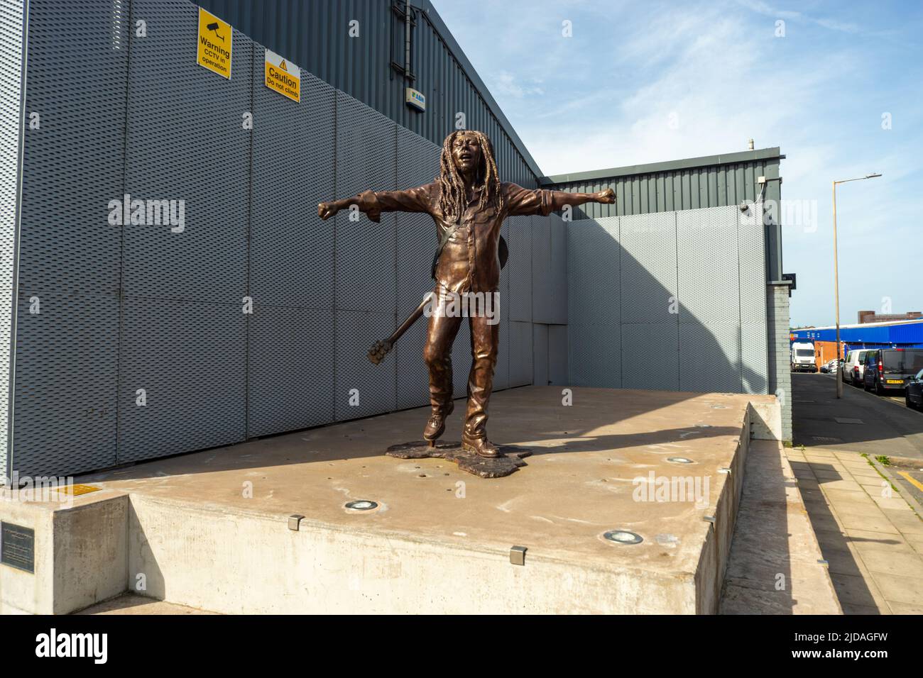 Bob Marley Statue auf der Jamaica Street, Liverpool, England, Großbritannien Stockfoto