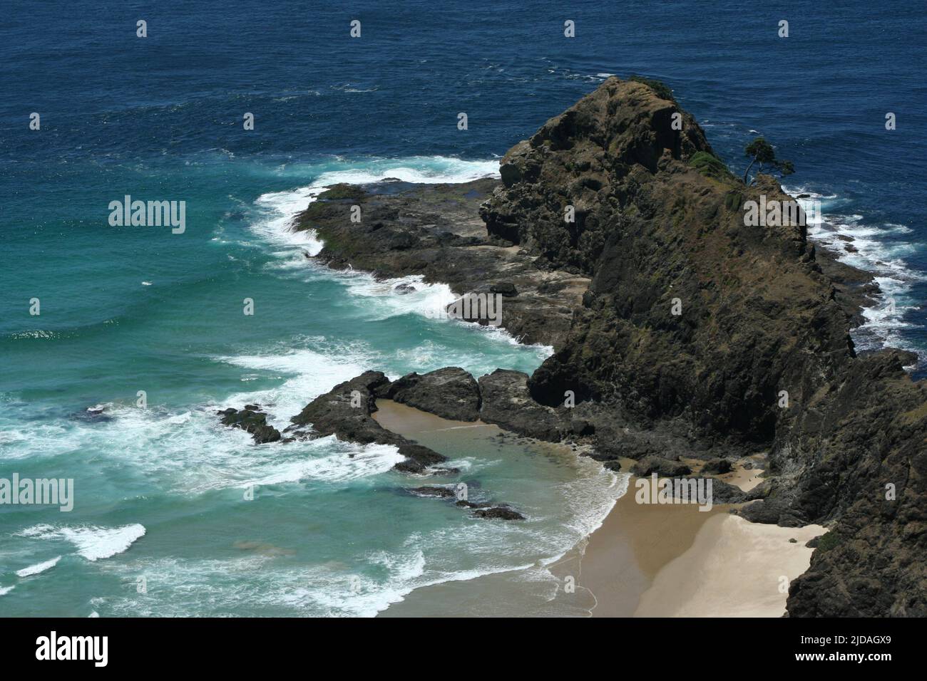 Die Küstenlinie der Bay of Islands, Northland, Neuseeland Stockfoto