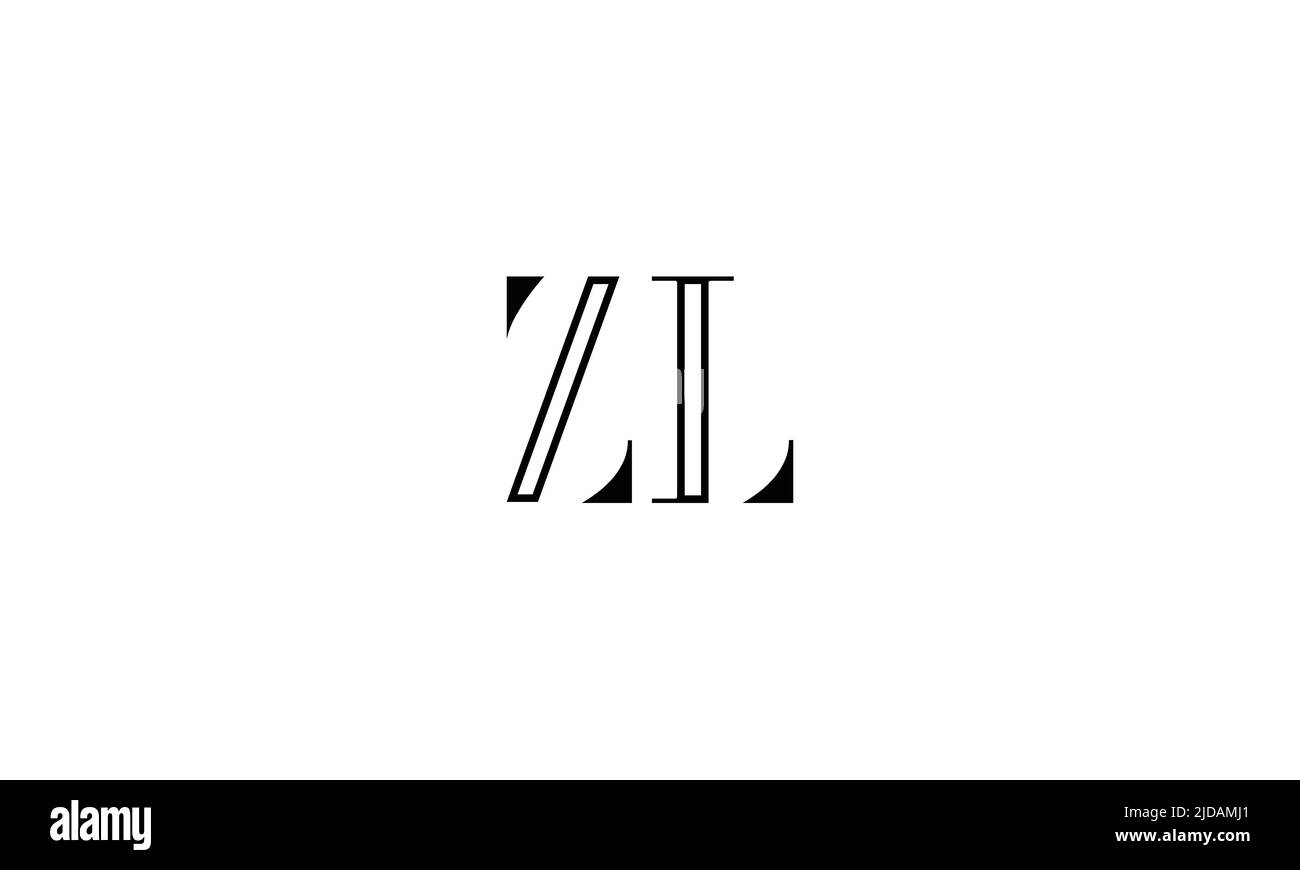 ZL, LZ Abstract Letters Logo Monogramm Stock Vektor