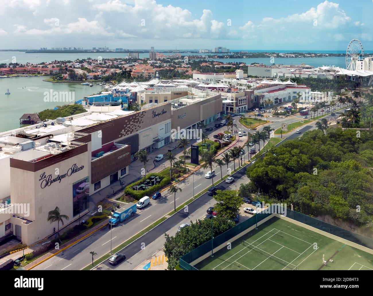 La Isla Outdoor Shopping Mall and Lagoon, Cancun, Quintana Roo, Mexiko Stockfoto