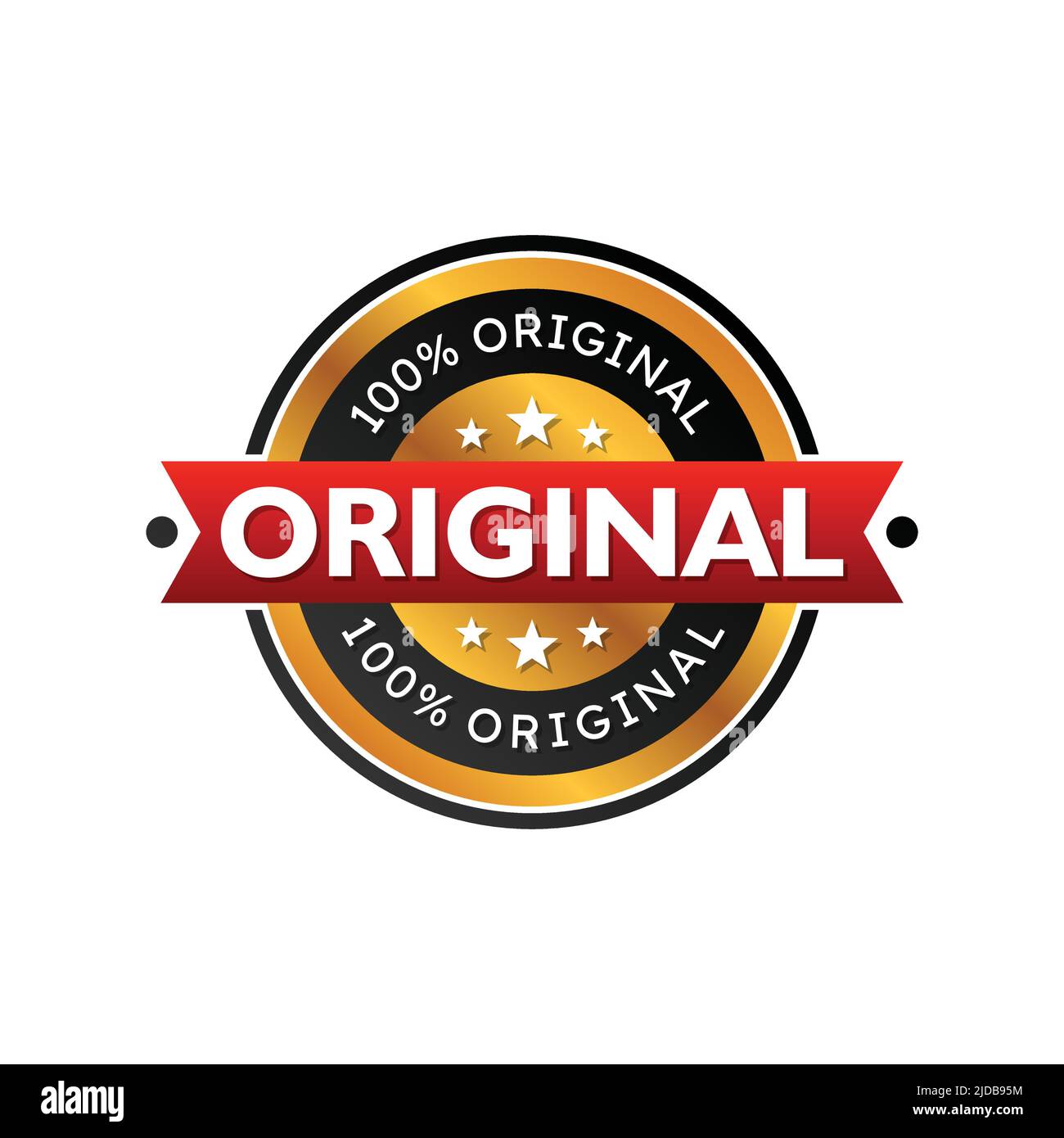 Original Gold Vektor Stempel isoliert auf weißem Hintergrund. Vektorgrafik EPS.8 EPS.10 Stock Vektor