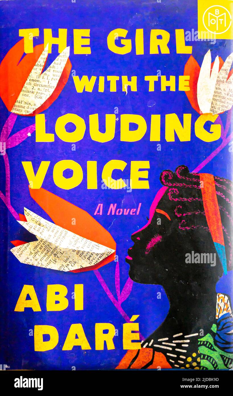 Das Mädchen mit der Louding Voice Roman von Abi Daré - 2020 - Buchcover Stockfoto