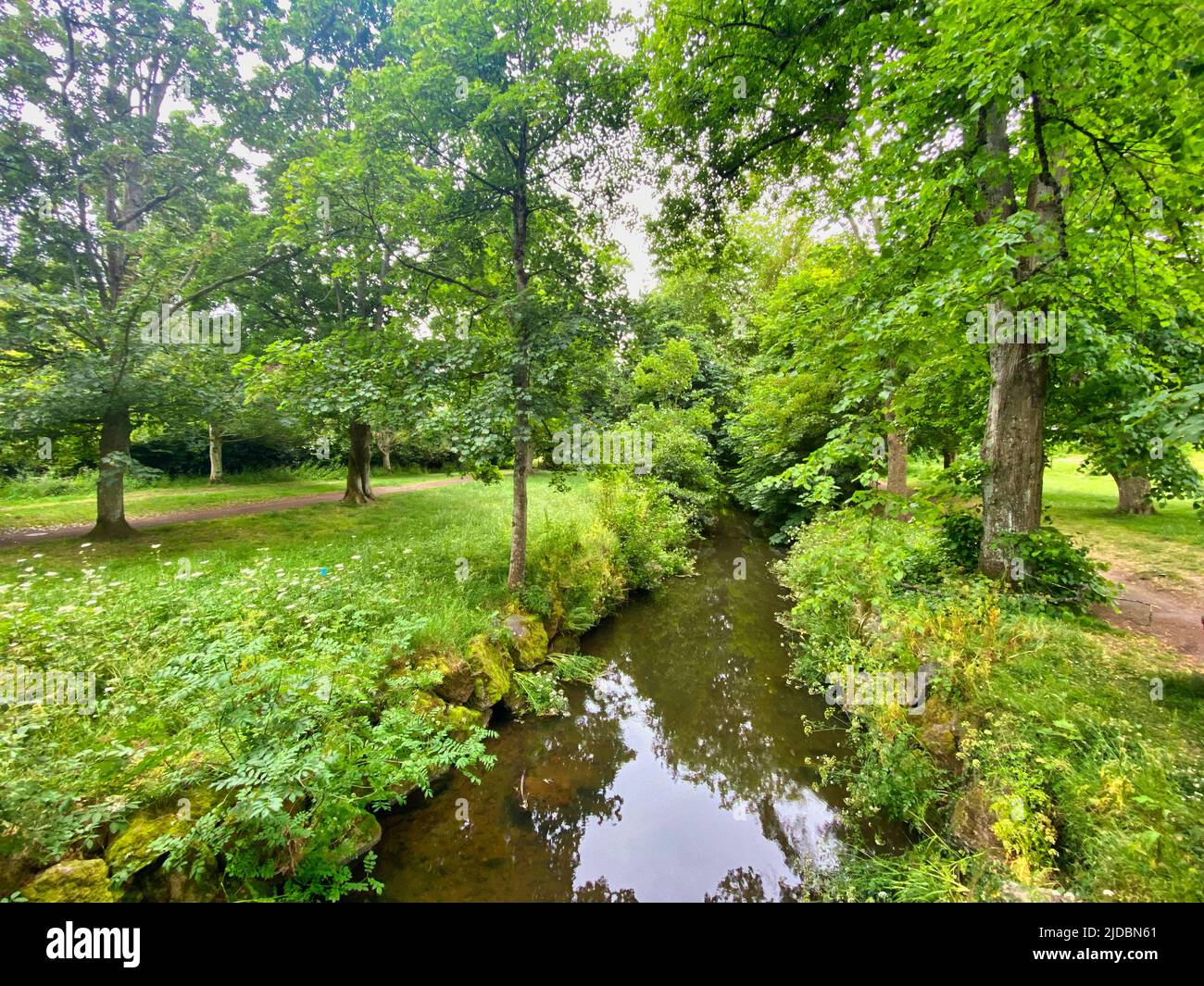 Der Fluss Sid in Sidmouth, Devon Stockfoto