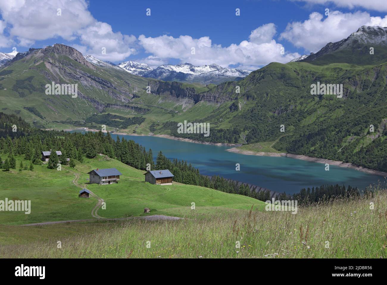 Frankreich, Savoy Beaufort-sur-Doron, Lake Roselend, Stockfoto