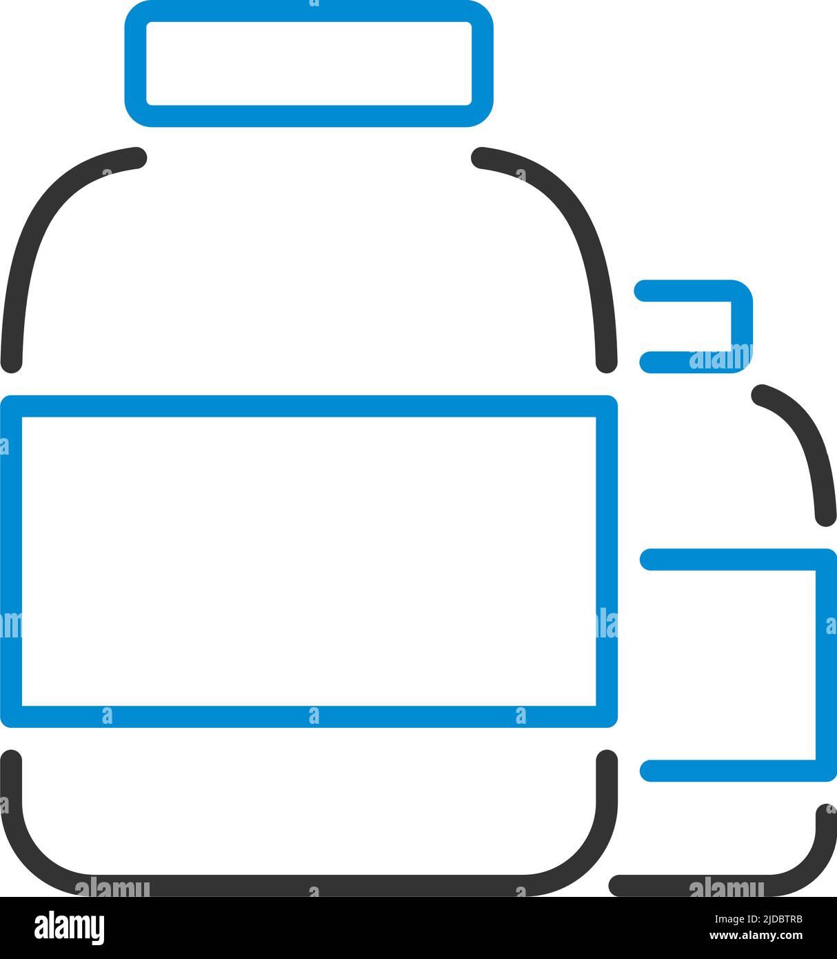Symbol Für Den Behälter „Pillen“. Editierbare Fett Formatigte Kontur Mit Farbfüllungsdesign. Vektorgrafik. Stock Vektor