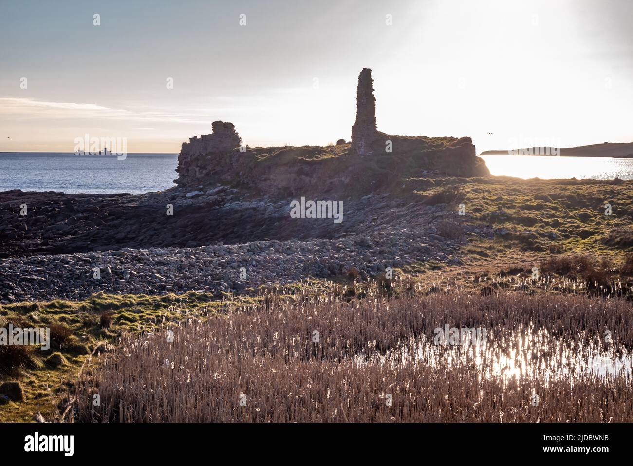 McSwynes Castle befindet sich in St. Johns Point in der Grafschaft Donegal - Irland Stockfoto