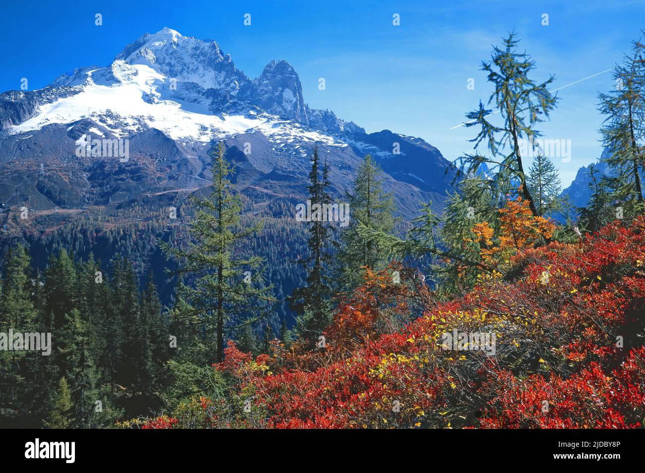 Frankreich, Haute-Savoie Chamonix, das Mont-Blanc-Massiv, aiguille des Drus Stockfoto