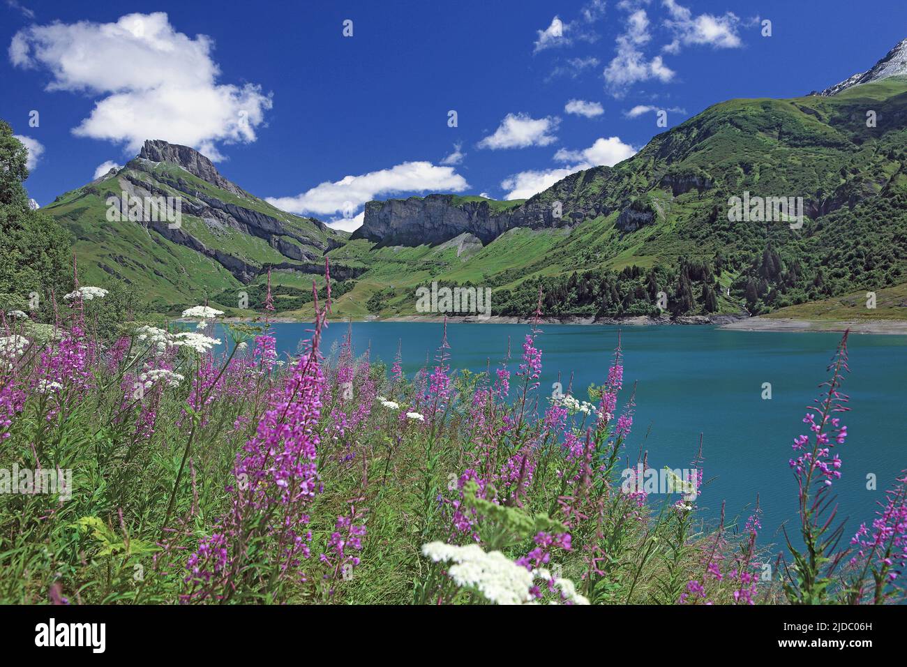 Frankreich, Savoy Beaufort-sur-Doron, Lake Roselend, Stockfoto