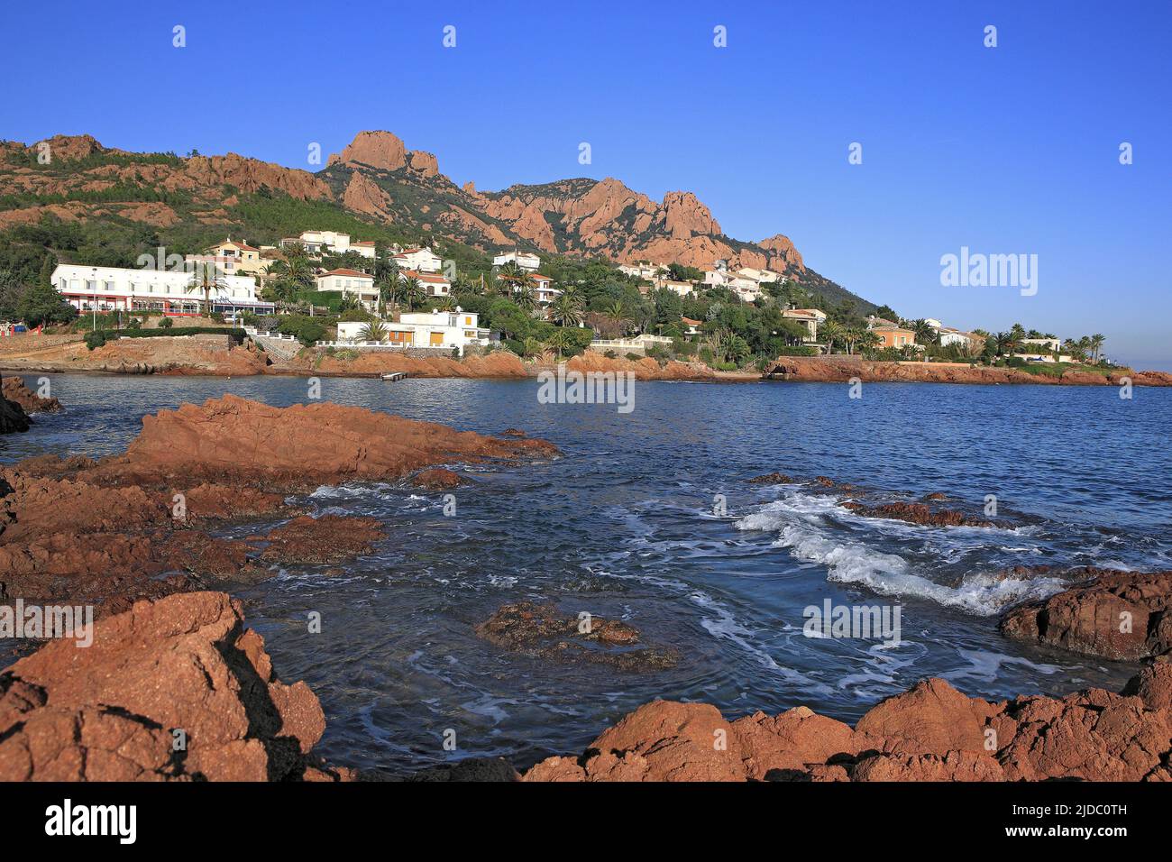 Frankreich, Var Saint-Raphaël, Anthéor, die Bucht der Nissards, das goldene Gesims Stockfoto