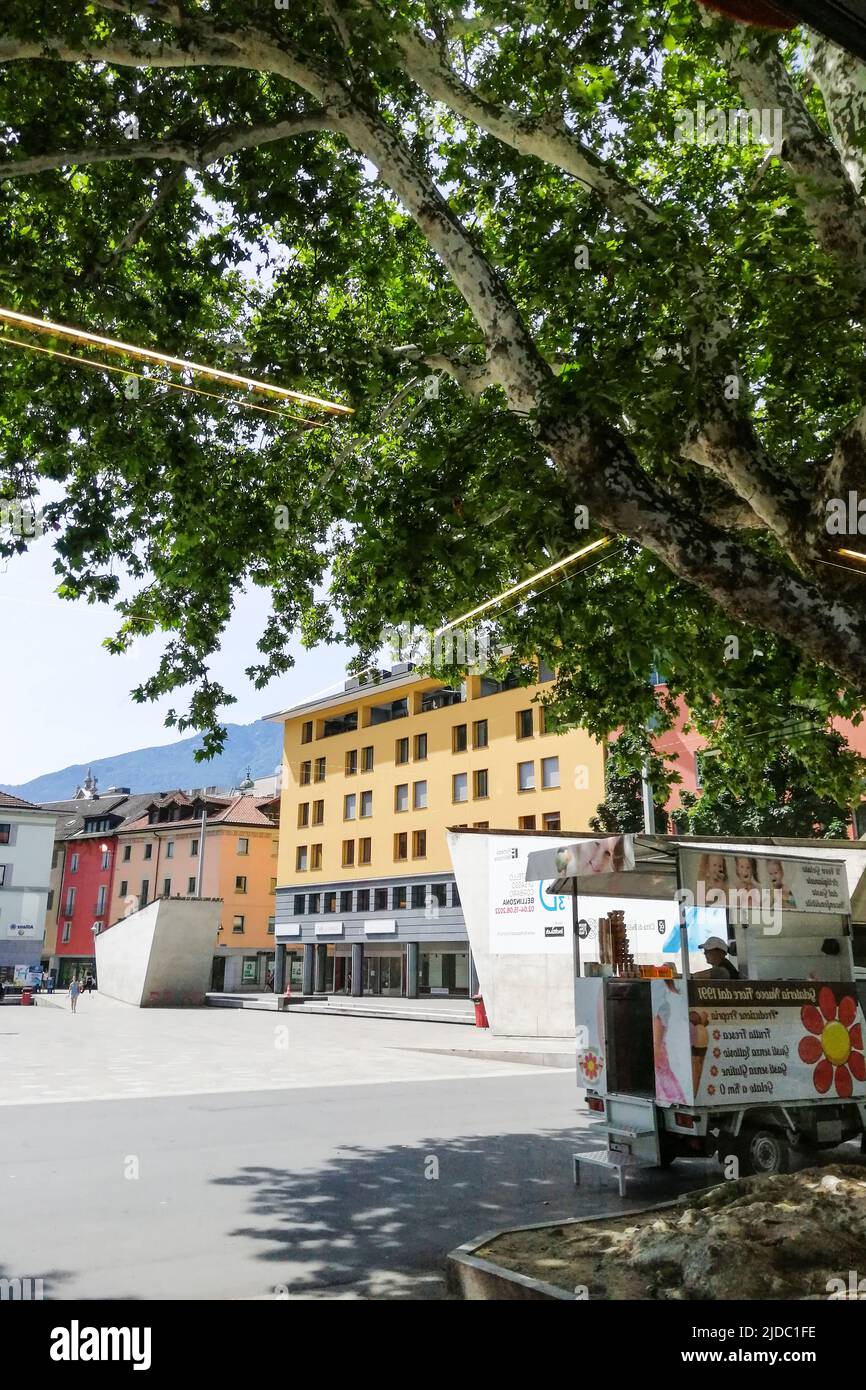 Schweiz, Kanton Tessin, Bellinzona, Soleplatz Stockfoto