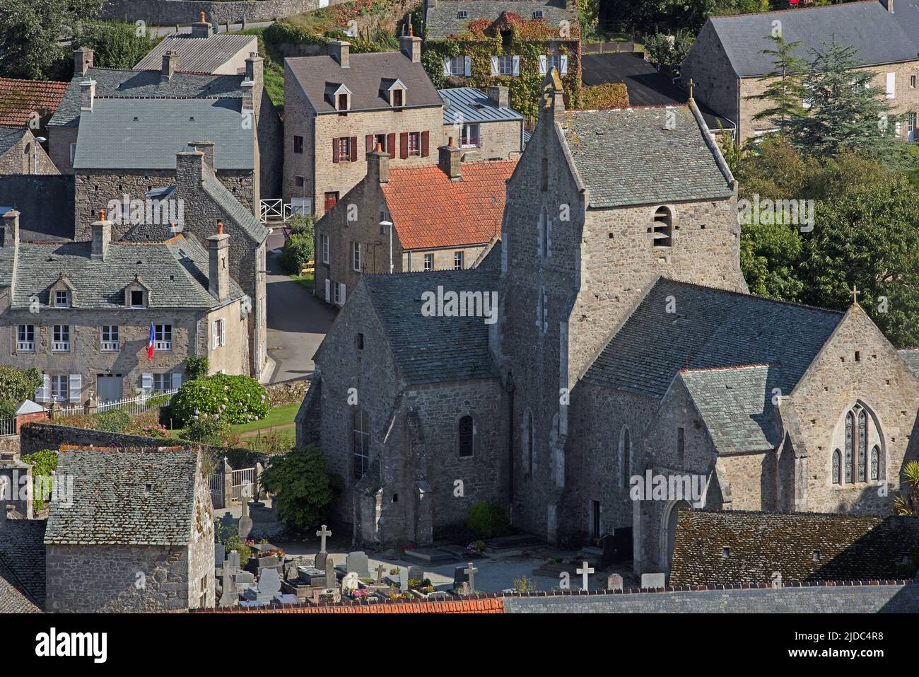 Frankreich, Manche Omonville-la-Rogue, Dorf La Hague Stockfoto