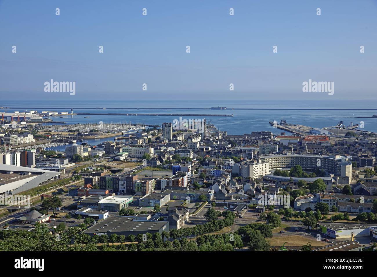 Frankreich, Manche Cherbourg-en-Cotentin, Gesamtansicht von Fort du Roule Stockfoto