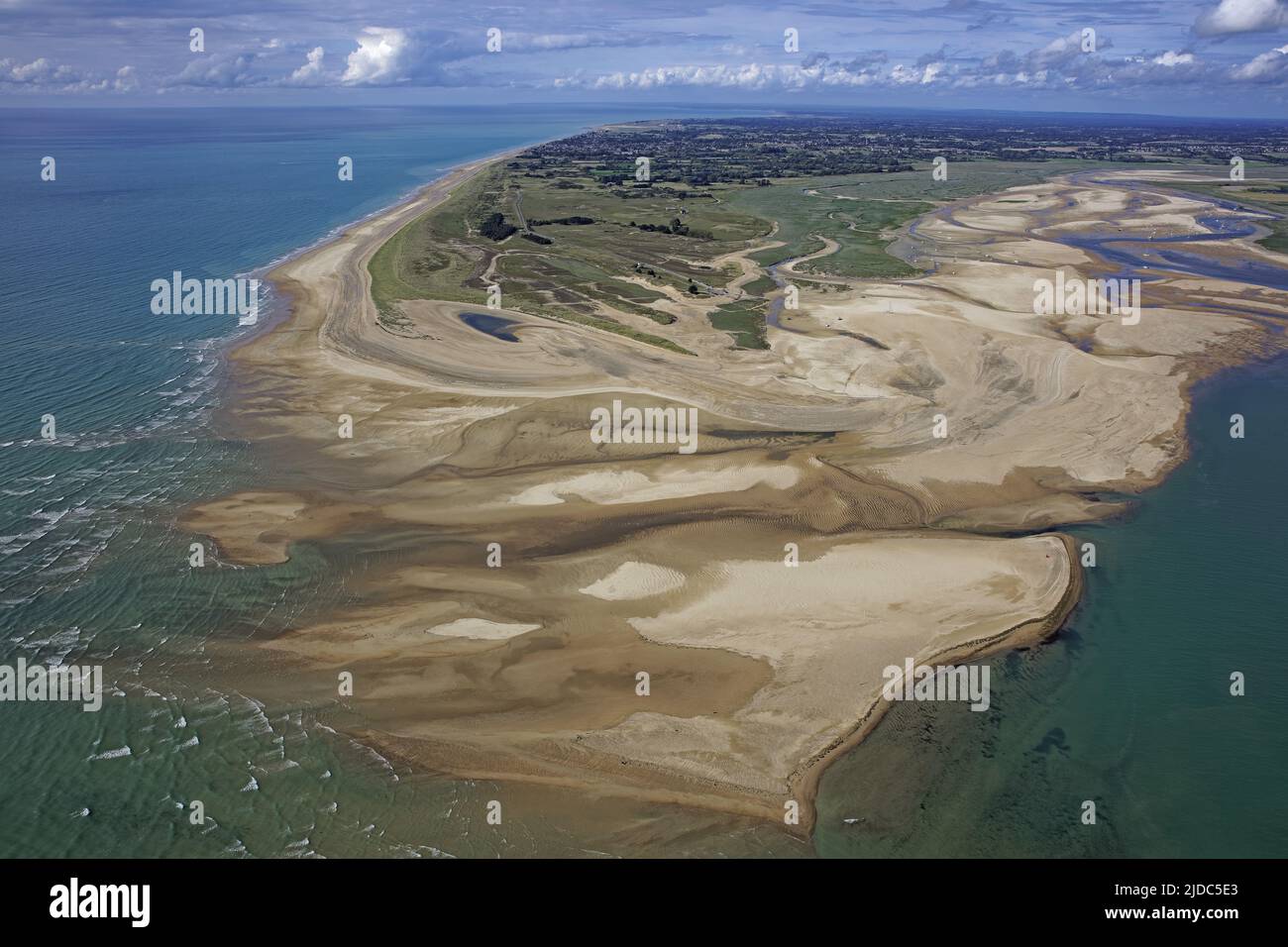 Frankreich, Manche (50) Agon-Coutainville, Sienne Bay (Luftaufnahme) Stockfoto