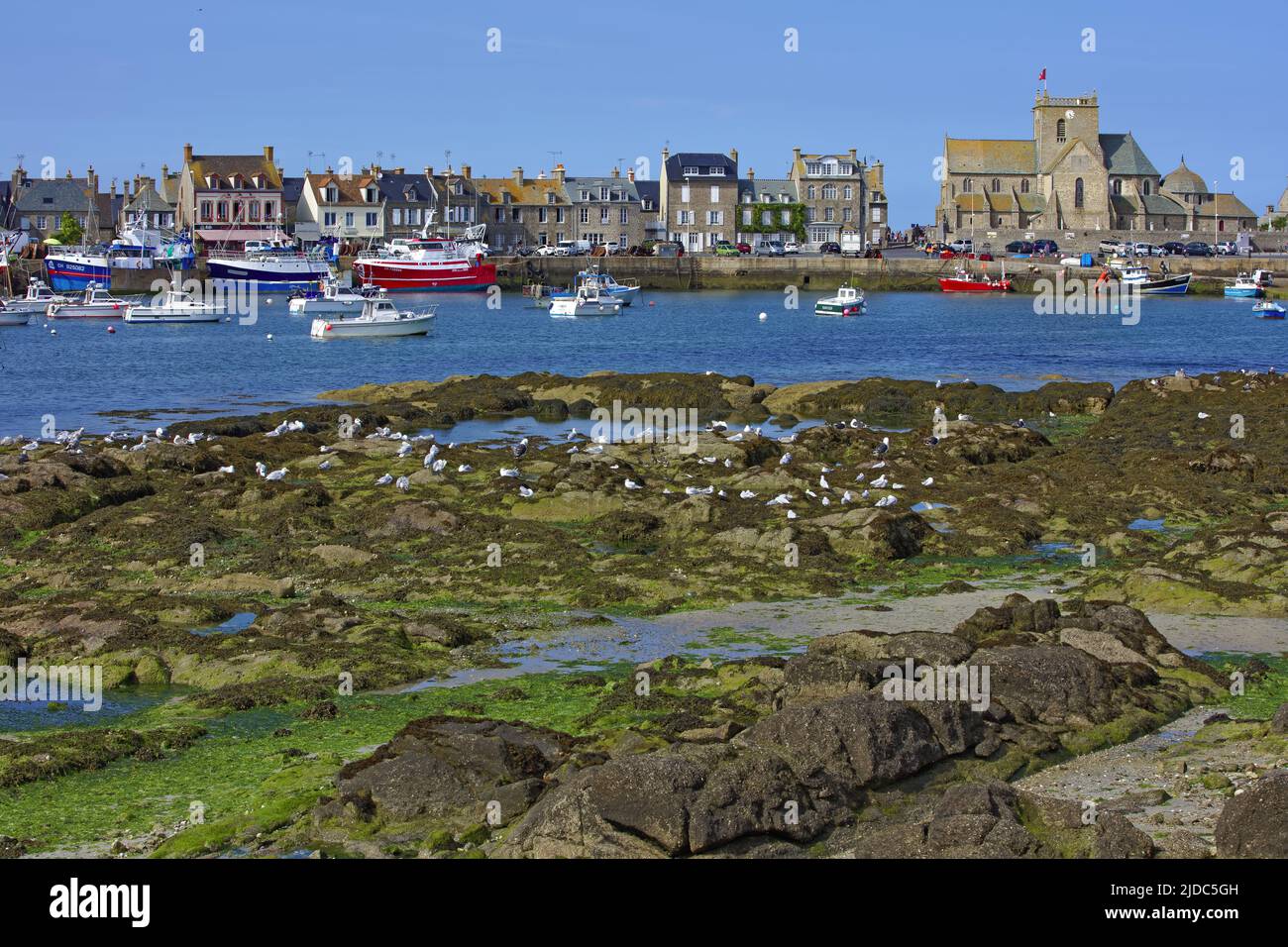 Frankreich, Manche Barfleur klassifiziert Hafendorf Stockfoto
