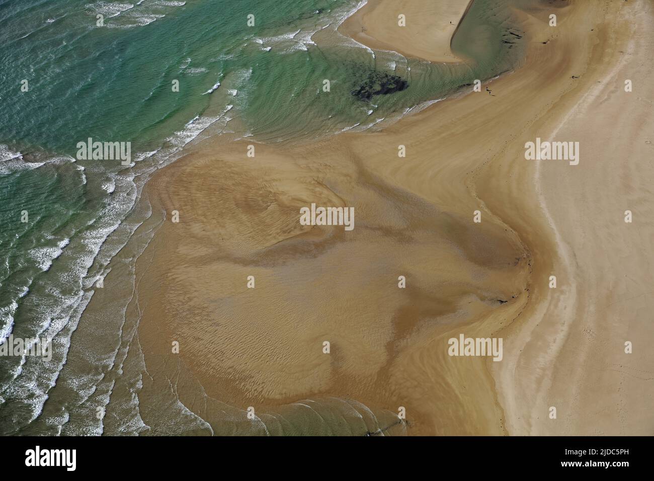 Frankreich, Manche Pointe-d'Agon, Dünenstrand, (Luftaufnahme) Stockfoto