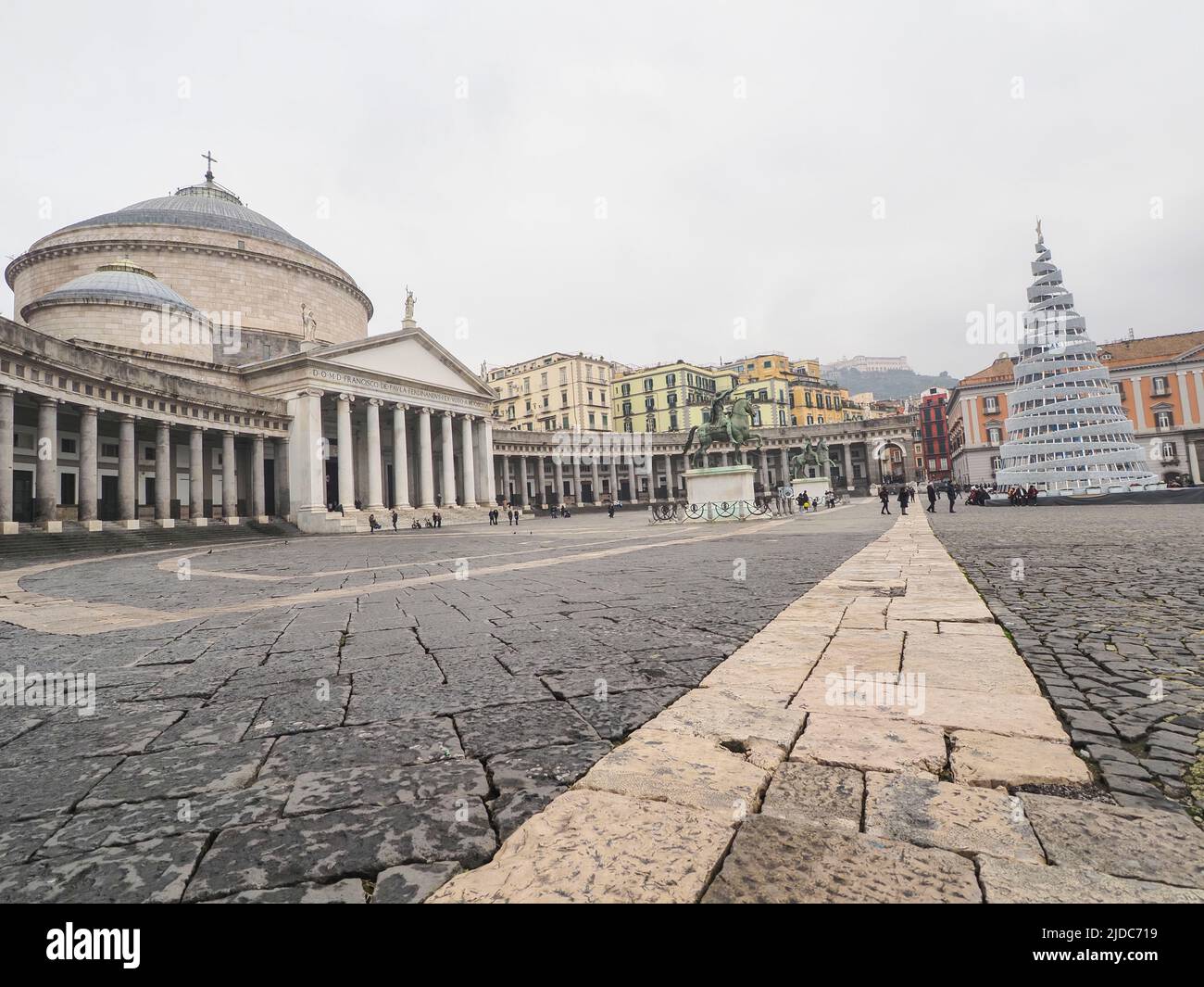 Piazza del Plebiscito, Neapel Italien Stockfoto