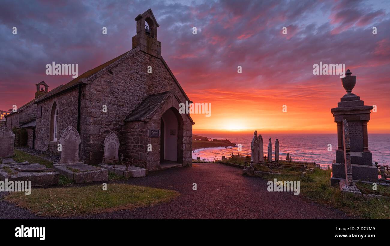 Barnoon Cemetery, Raging Skies (2) Stockfoto